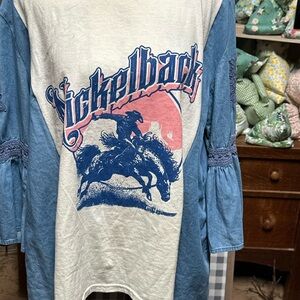 Upcycled Nickelback Graphic Long Sleeve Shirt